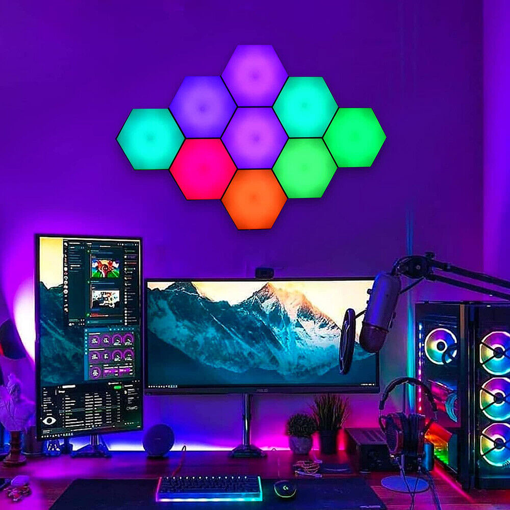 Lumière hexagonale LED RGB Gaming